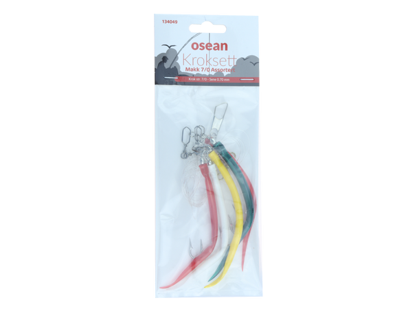 Osean Makk Assortert Kroksett - 5 stk Makk - 7/0 