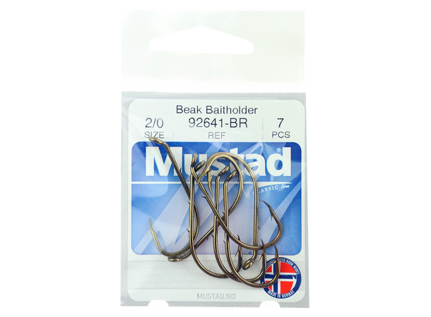 Mustad krok - 7 pk 92641-BR - 2/0 - 36mm 