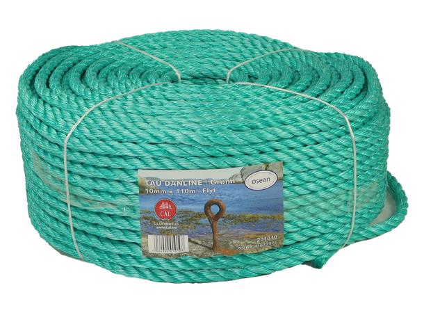 Tau PP Danline - Grønn 10 mm - 110m - Kveil 