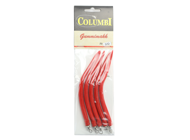 Columbi Gummimakk - 5pk Rød - 8/0 