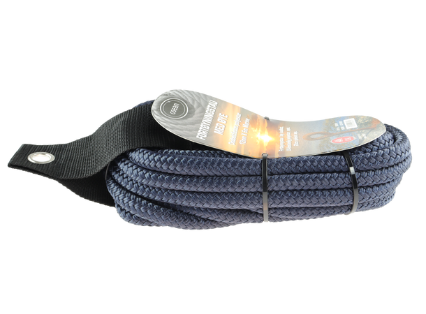 Fortøyningstau m/øye - Marine blå 12 mm - 6m - Flettet 