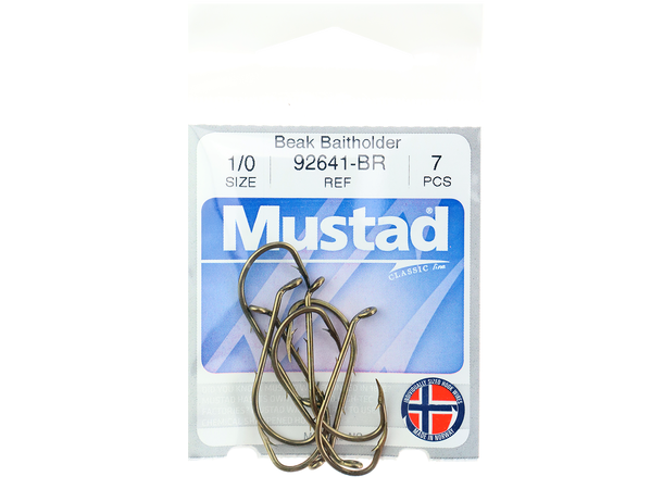 Mustad krok - 7 pk 92641-BR - 1/0 - 33mm 