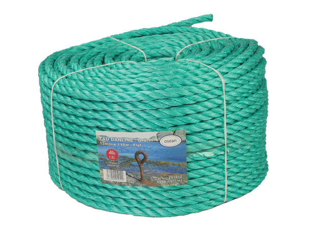 Tau PP Danline - Grønn 12 mm - 110m - Kveil 