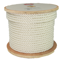 Tau Polyester - Hvit 12 mm - 95m - Spole