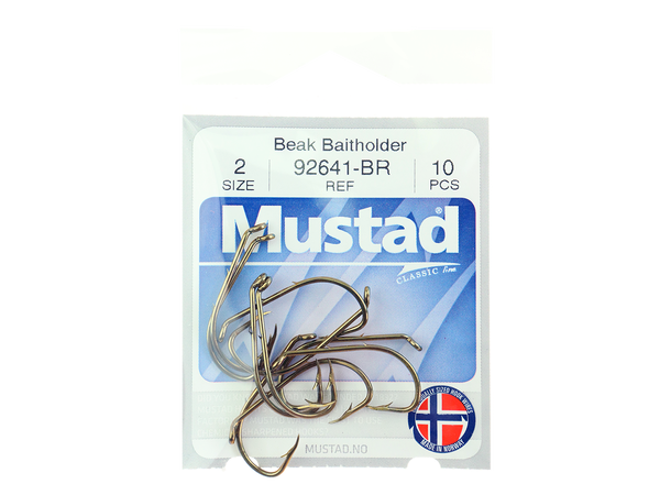 Mustad krok - 10 pk 92641-BR  - 2- 28mm 