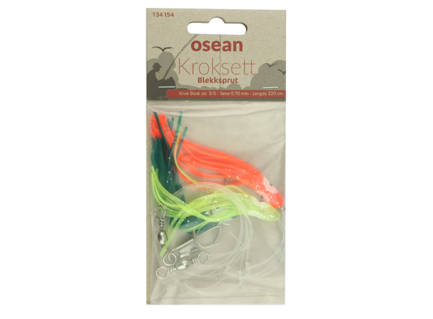 Osean  Blekksprut 3/0 Kroksett - 3 stk - 3/0 