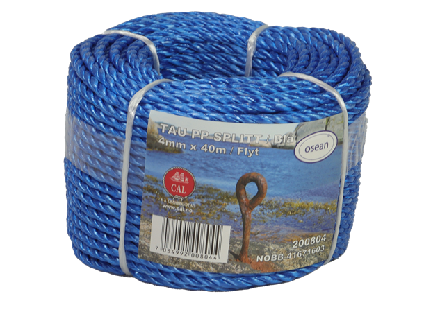 Tau Pp Splitt 4mm 40m Kv. Blå