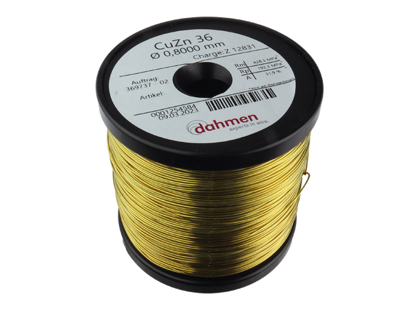 Messingtråd 0,8 mm - 1kg - Spole 