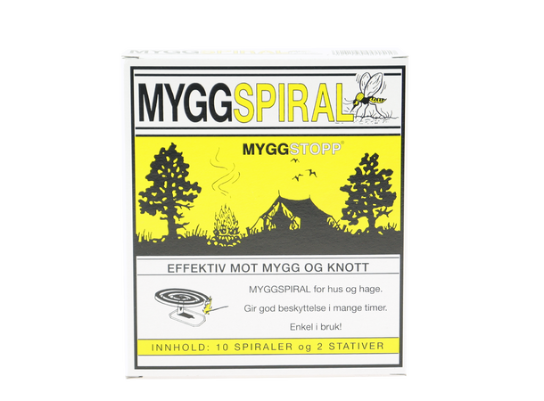 Myggstopp Spiral 10 stk spiraler - 2 stk stativ 