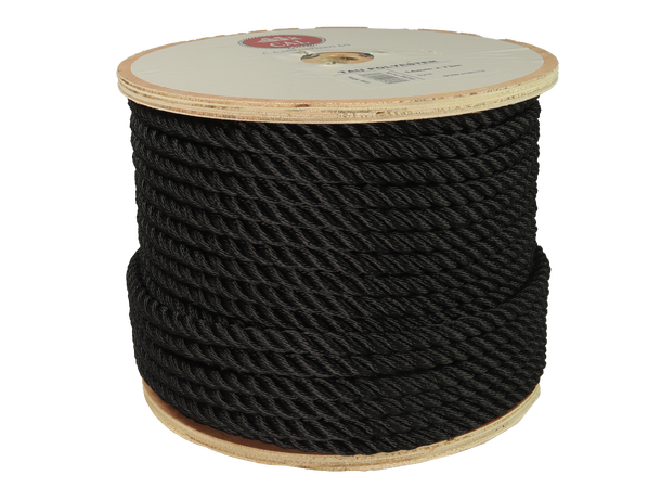 Tau Polyester - Sort 14 mm - 73m - Spole 