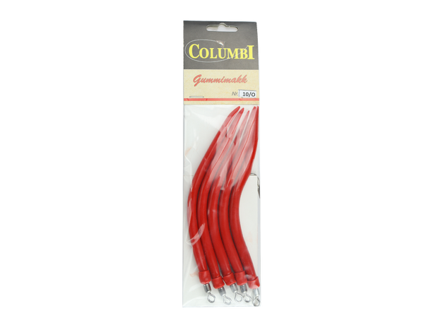 Columbi Gummimakk - 5pk Rød - 10/0 