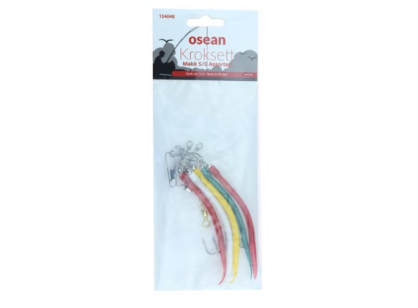 Osean Makk Assortert Kroksett - 5 stk Makk - 5/0 