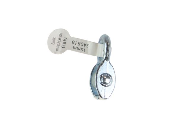 CAL Blokk m/ Nylonhjul - Enkel Sinklegering - 15mm - 5mm tau 