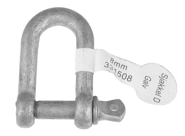 CAL Sjakkel D Galvanisert - 5/16" - 8 mm 
