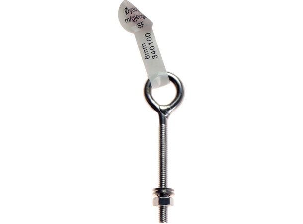 CAL Øyebolt m/ gjenger Syrefast - 80x6mm 