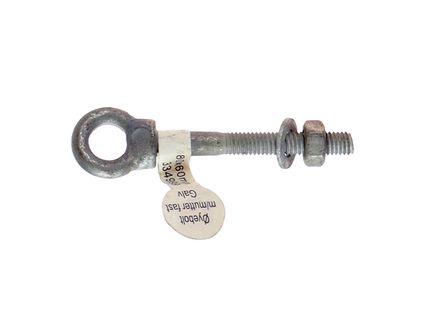 CAL Øyebolt fast m/ mutter Galvanisert stål - 8x60 mm 