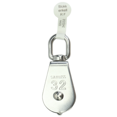 CAL Blokk - Enkel AISI304/A2 - 32mm - 12mm tau