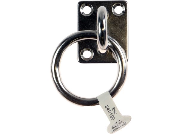 CAL Ringplate m/ løs ring Rustfri - 8x45 mm 