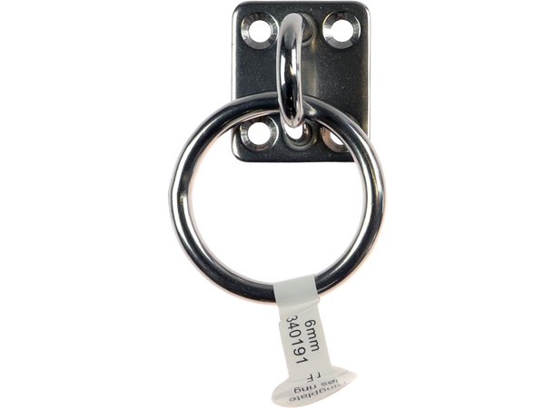CAL Ringplate m/ løs ring Rustfri - 6x40 mm 
