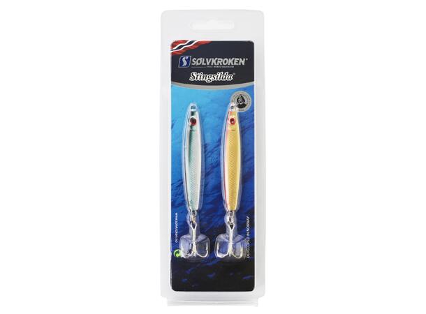 Sølvkroken Stingsilda - 2pk Sølv/ Grønn og Gull / Rød - 40gr 