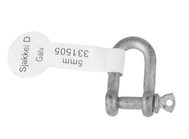 CAL Sjakkel D Galvanisert - 3/16" - 5 mm 
