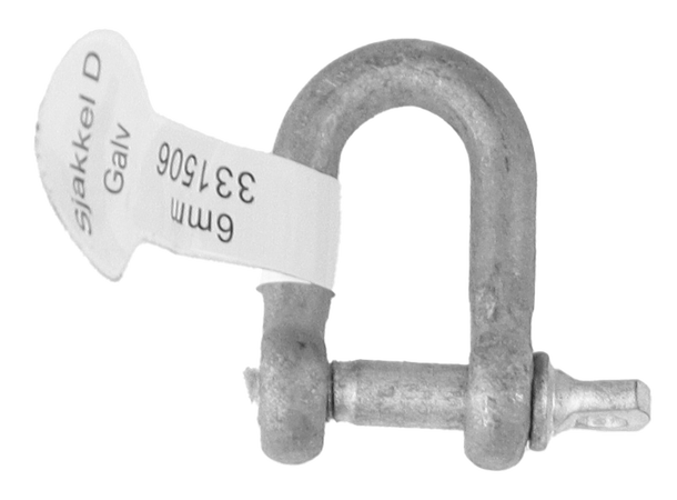 CAL Sjakkel D Galvanisert - 1/4" - 6 mm 