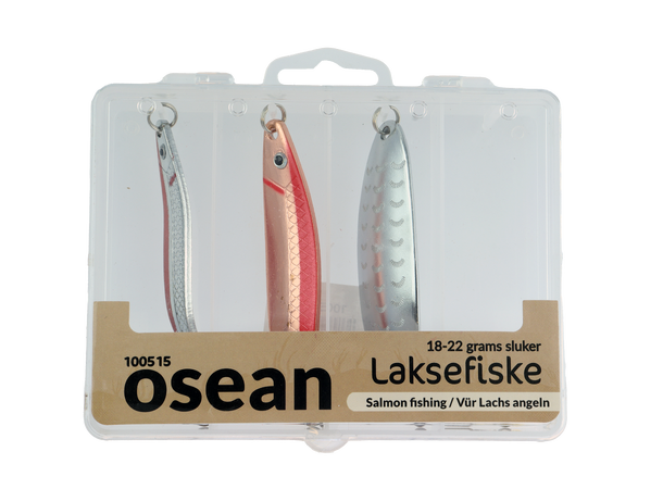 Osean Laksefiske - 3pk Slukesett - 18gr, 22gr, 22gr 