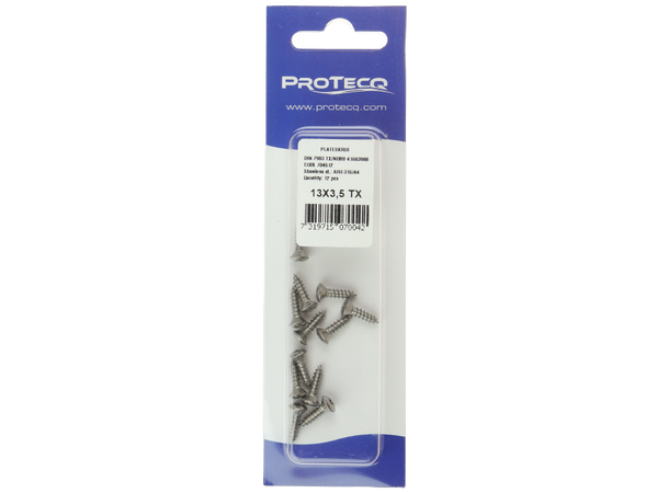 Plateskrue linse - 12 stk A4 - 13x3,5mm ( 12stk) 
