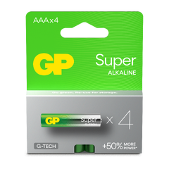 GP Super Batteri AAA - 4stk LR-03