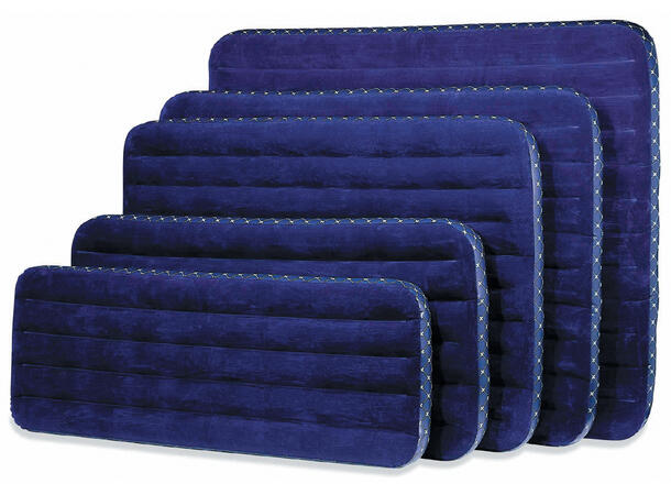 Luftmadrass Velur Queen Blå - 203x152x22 cm 