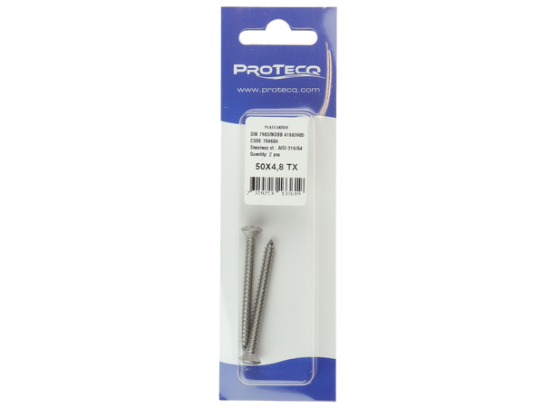 Plateskrue linse - 2 stk A4 - 50x4,8mm ( 2stk) 
