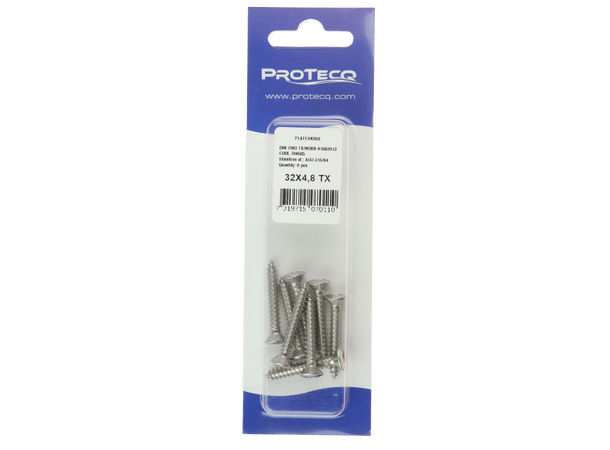 Plateskrue linse - 8 stk A4 - 32x4,8mm ( 8stk) 