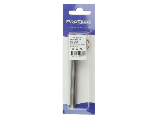 Bolt med mutter - 1 pk A4 10x100mm 1pk 
