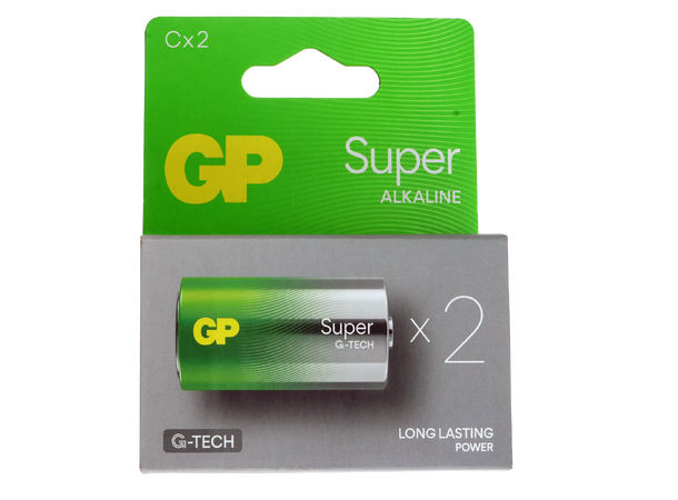 GP Super Batteri C - 2pk LR-14 - C-Cell 