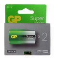GP Super Batteri D - 2pk LR-20 - D