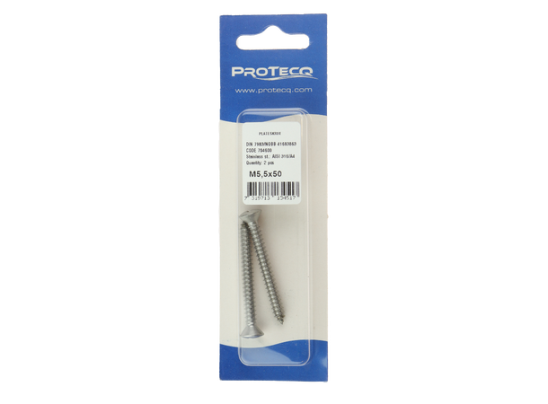 Plateskrue linse - 2 stl A4 - 50x5,5mm ( 2stk) 