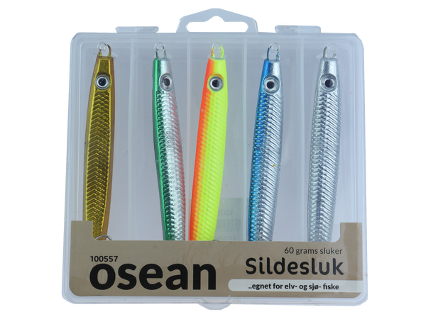 Osean sluksett Sildesluk - 5pk 60gr -  m/slukboks 