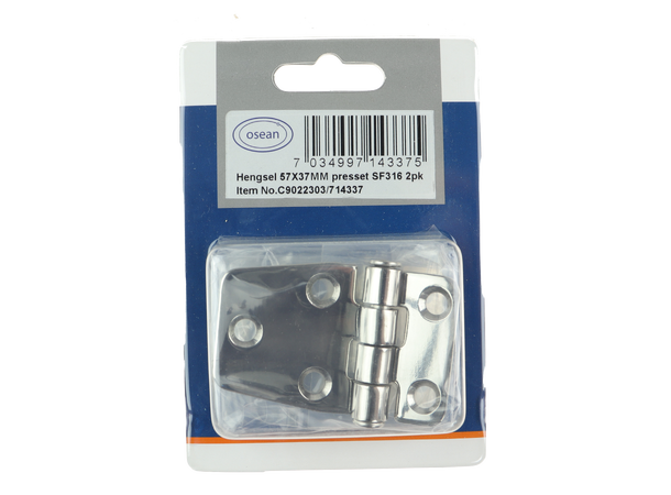 Osean Hengsel - 2pk Syrefast - Presset - 57x37 mm 