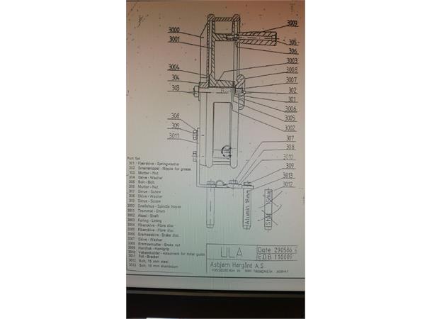 Bremseratt fiskehjul Ula Består av 3008-3007-302