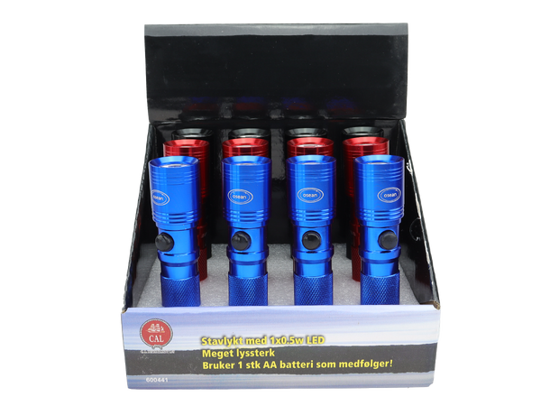 Osean 0,5w LED 1xAA Display - Assorterte farger 