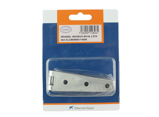 Osean Hengsel - 2pk Syrefast - 150x25 mm 