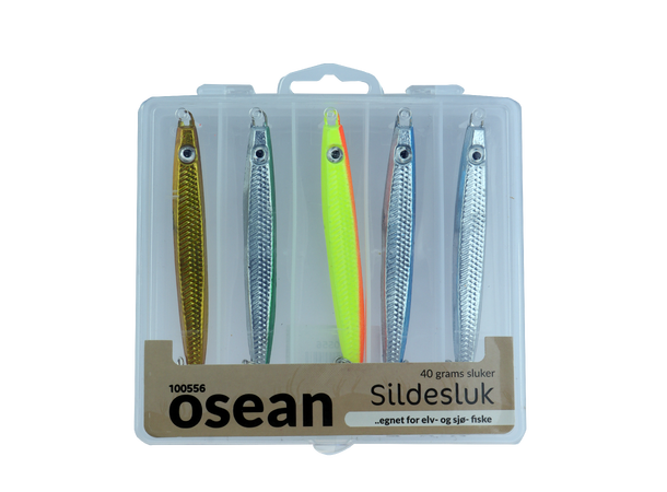 Osean sluksett Sildesluk - 5pk 40gr - m/slukboks 