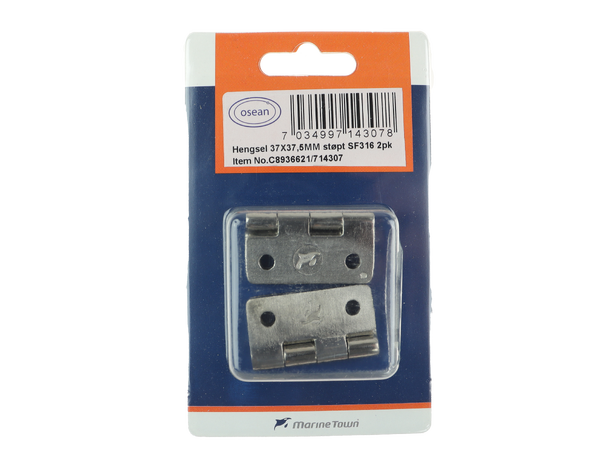 Osean Hengsel - 2pk Syrefast - Støpt - 37,3x7,5 mm 