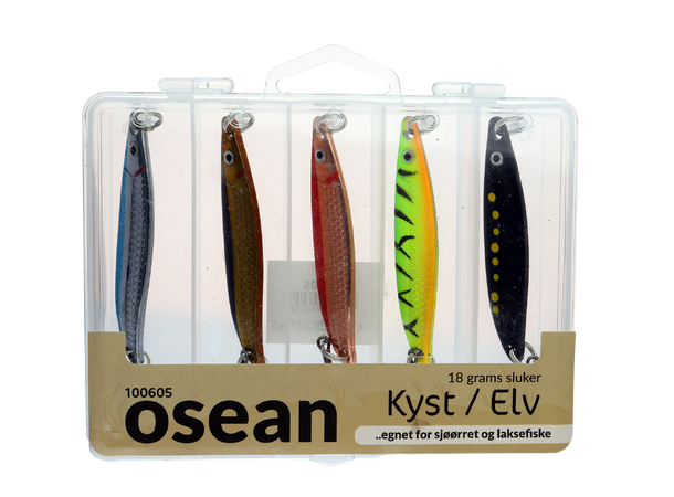 Osean sluksett Kyst / Elv - 5pk m/boks 18gr 