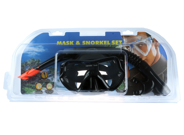 Dykkermaske/snorkel silikon voksen 