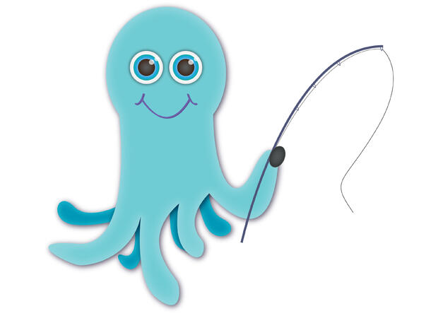 Osean Fiskesett  Bjarne Blekksprut 85cm - 5-25gr - Barn - Lukket snelle 