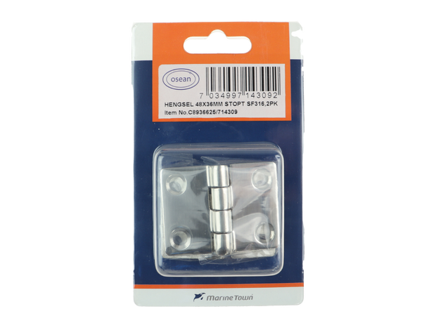 Osean Hengsel - 2pk Syrefast - Støpt - 48x36 mm 
