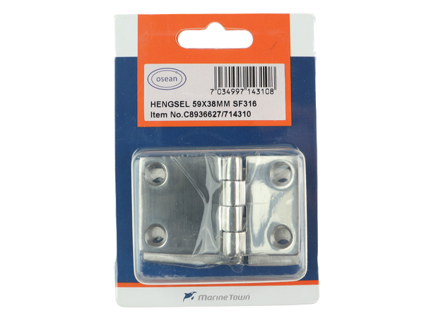 Osean Hengsel - 2pk Syrefast - Støpt - 59x37 mm 
