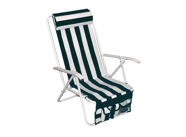 Strandstol Sort/Hvit