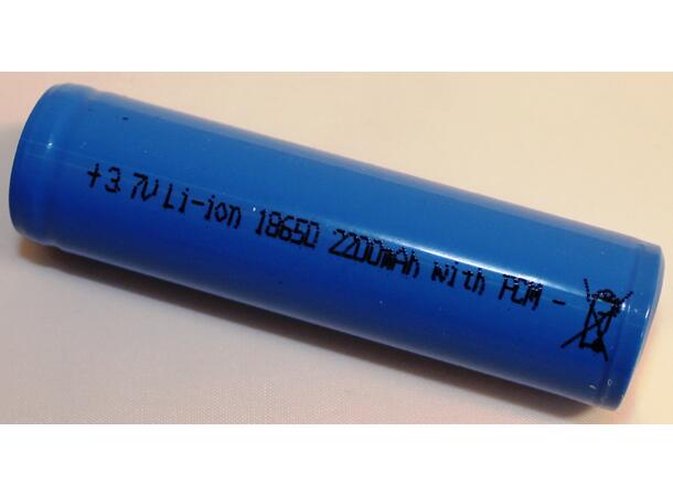 Oppladbart batteri ICR18650 Lithium 3,7v - 3000mAh 